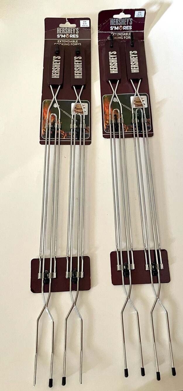 Hershey's S'mores Extendable Cooking Forks - Set of 4